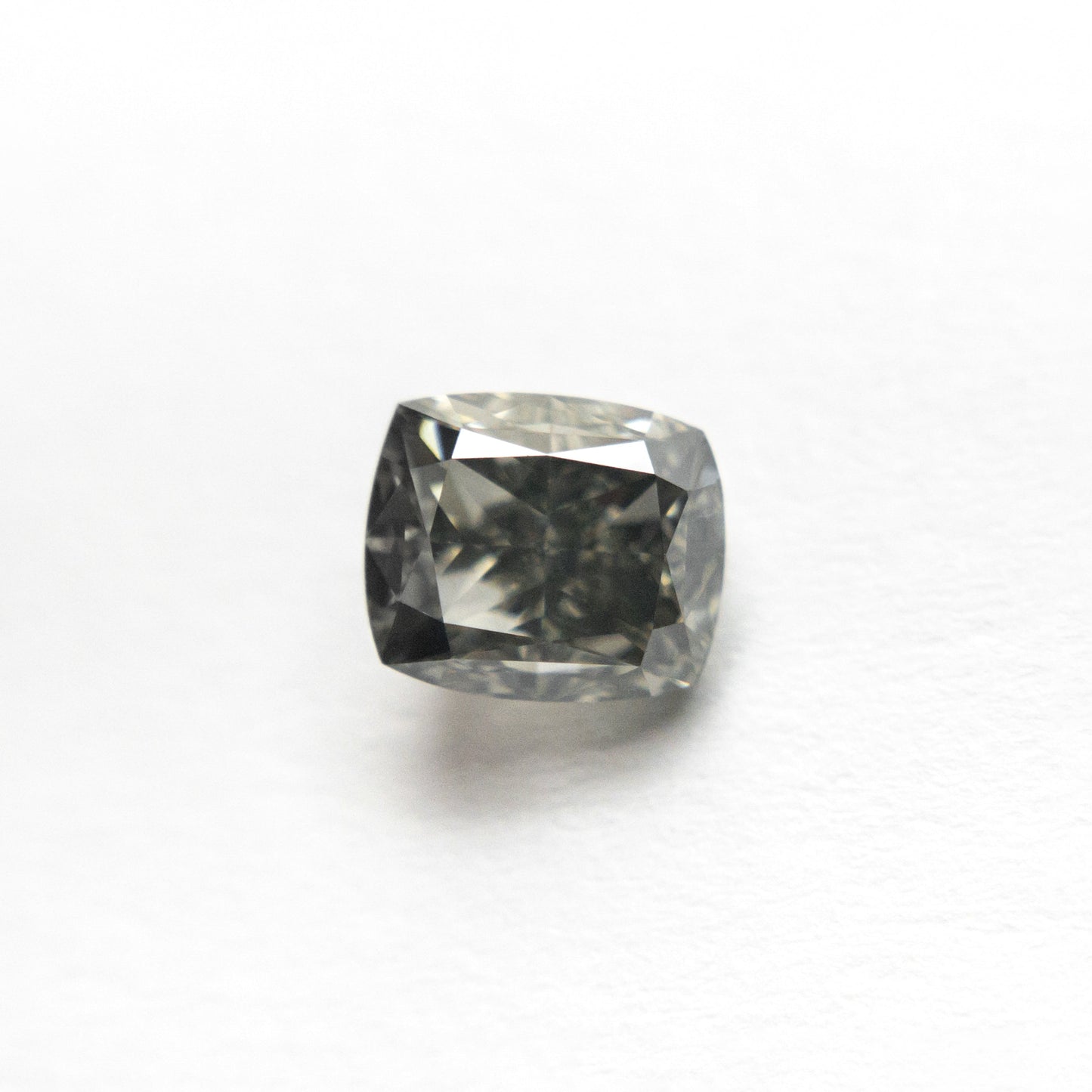 1.00ct 5.75x4.87x3.79mm Fancy Grey Cushion Brilliant 19913-21