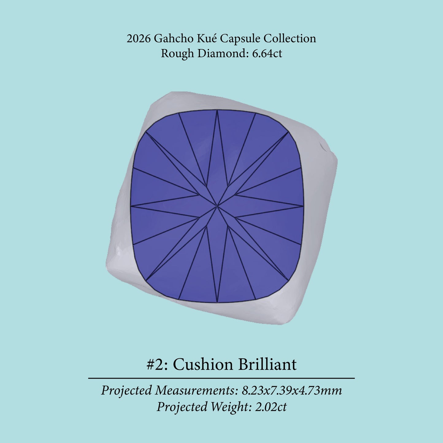 6.64ct SI2 L Pre-Cut Canadian Champagne Diamond 27944