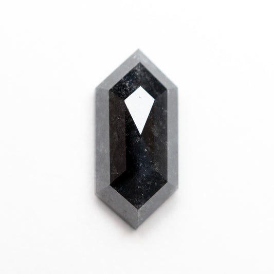 2.01ct 11.81x5.47x3.42mm Black Hexagon Rosecut Diamond EGEM-57