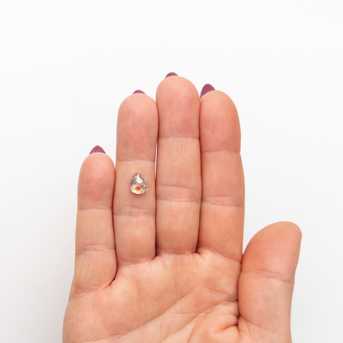 2.09ct 8.79x7.38.4.23mm Rustic Pear Double Cut Diamond EGEM-53