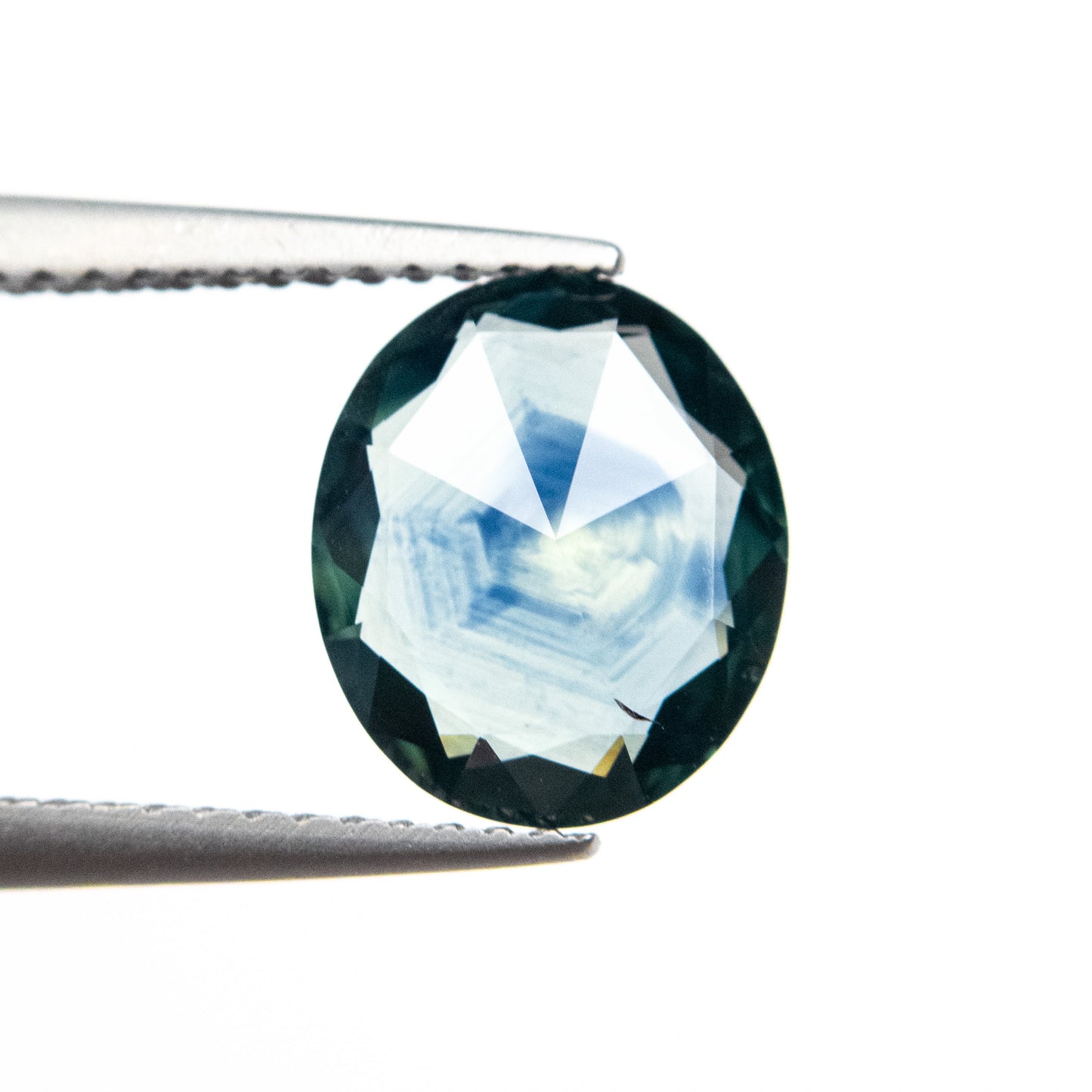 2.20ct 9.68x8.31x2.69mm Teal Oval Double Cut Sapphire EGEM-10