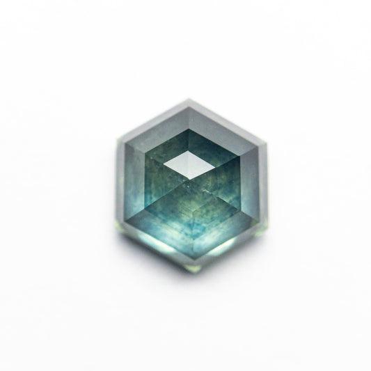 2.34ct 8.22x6.96x4.50mm Teal Hexagon Rosecut Sapphire 21603-26