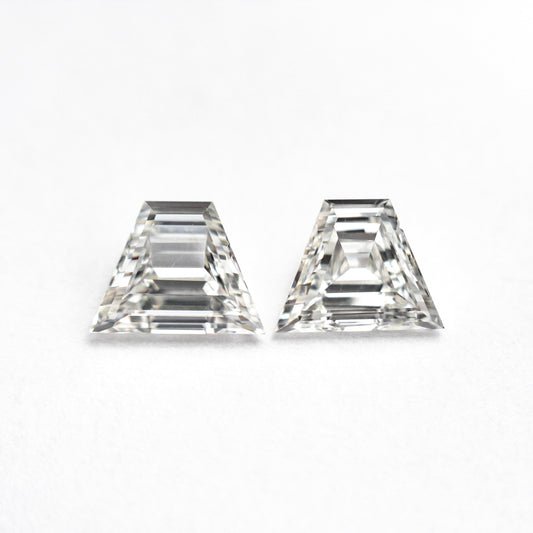 0.81cttw 2pc 5.74x4.38x2.09mm 5.65x4.33x2.28mm VS2/SI1 F-G Trapezoid Step Cut Matching Pair 25522-01