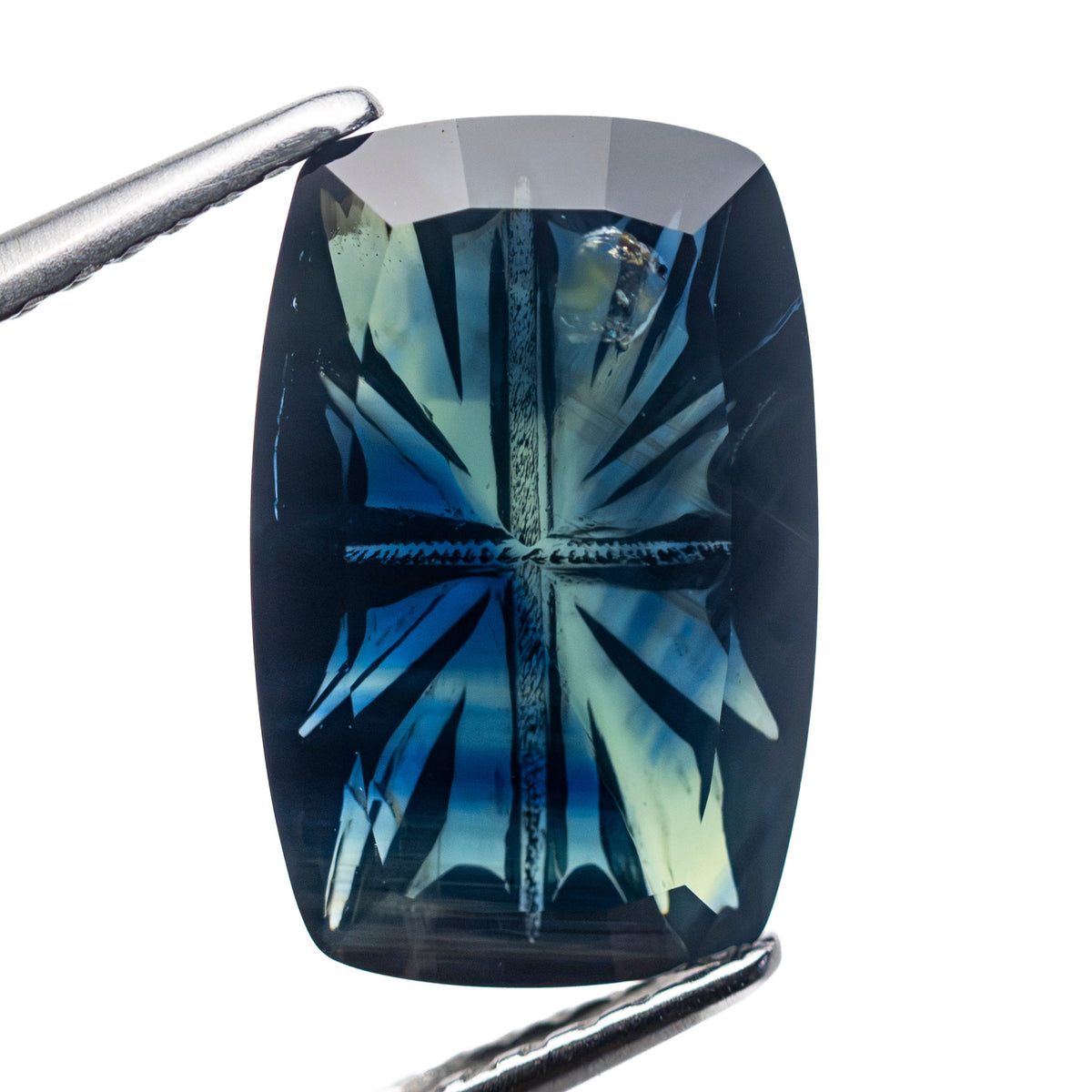 4.09ct 12.75x8.30x3.16mm Cushion Fantasy Cut Sapphire 27762-03