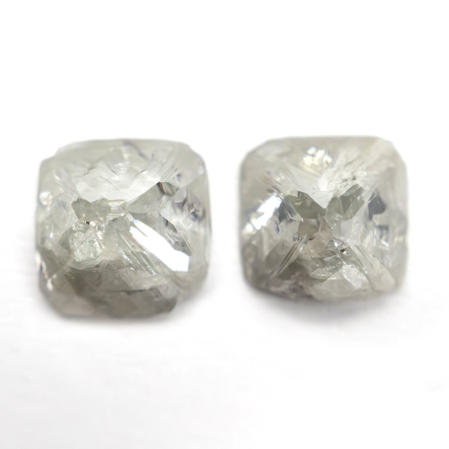 3.22cttw 2pc 6.67x6.61x4.21mm 7.10x7.30x4.48mm Polished Raw Diamond Matching Pair 🇨🇦 27959-01