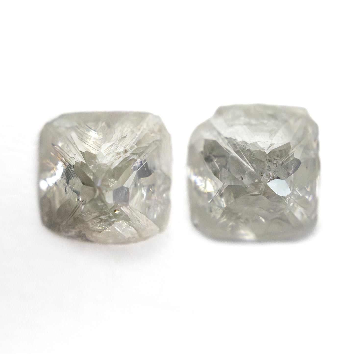 3.22cttw 2pc 6.67x6.61x4.21mm 7.10x7.30x4.48mm Polished Raw Diamond Matching Pair 🇨🇦 27959-01