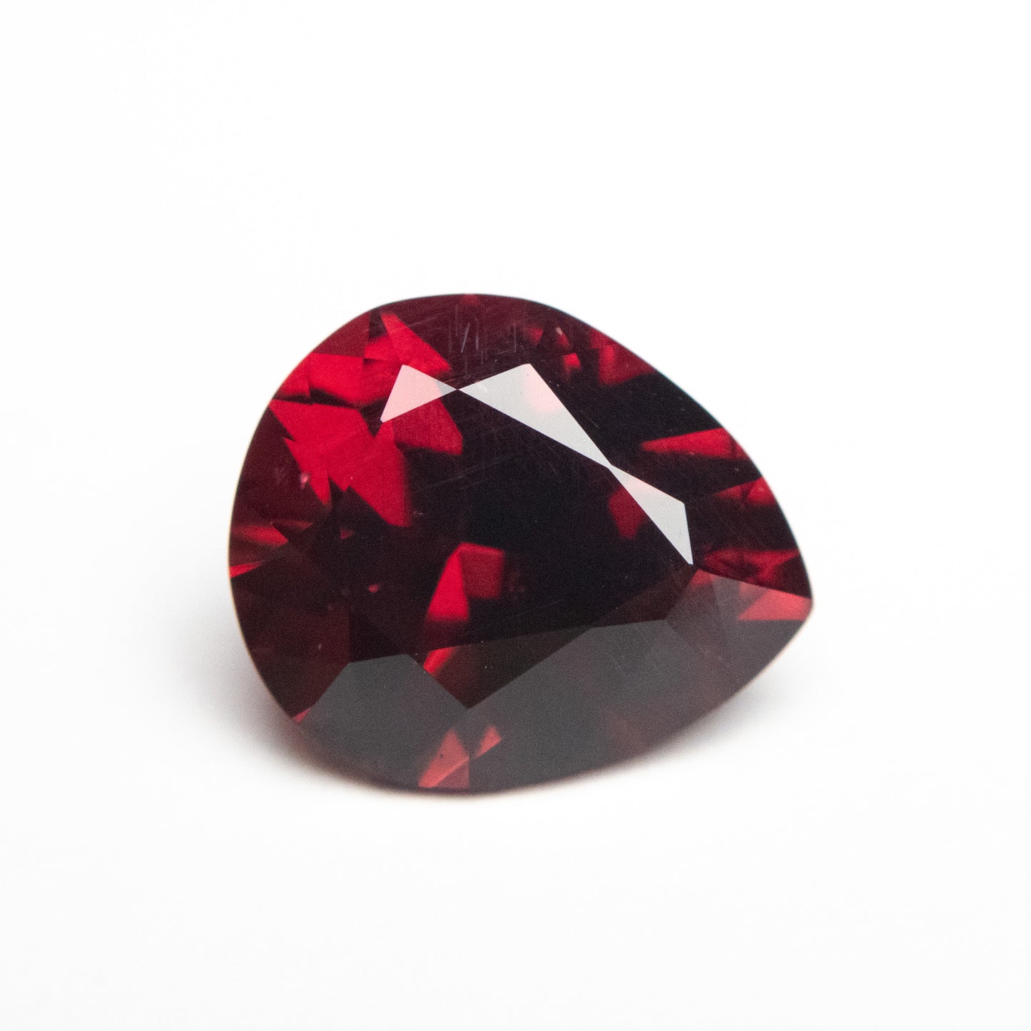 4.56ct 11.6x9.8x6.12mm Red Pear Brilliant Rhodolite Garnet EGEM-06