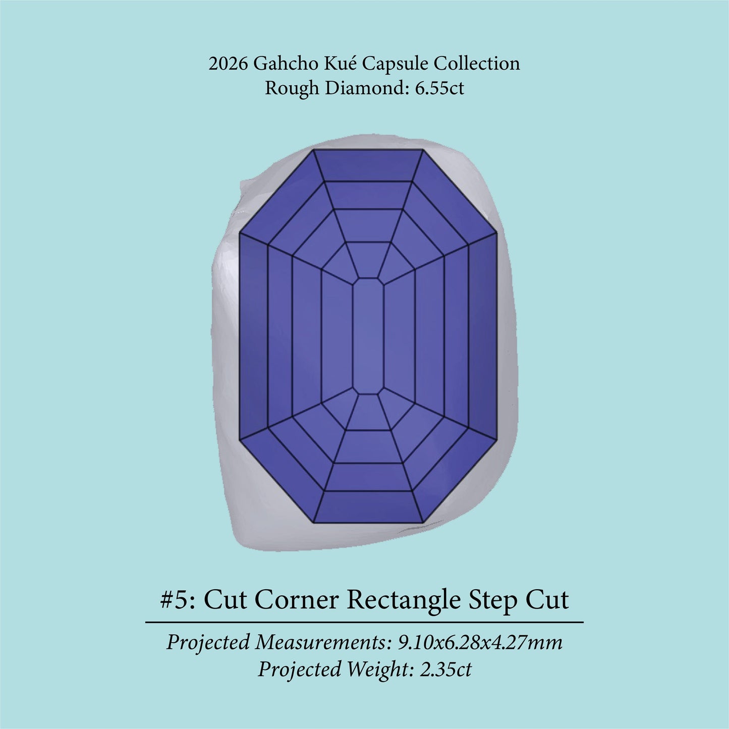 6.55ct Pre-Cut Canadian Champagne Diamond 27940