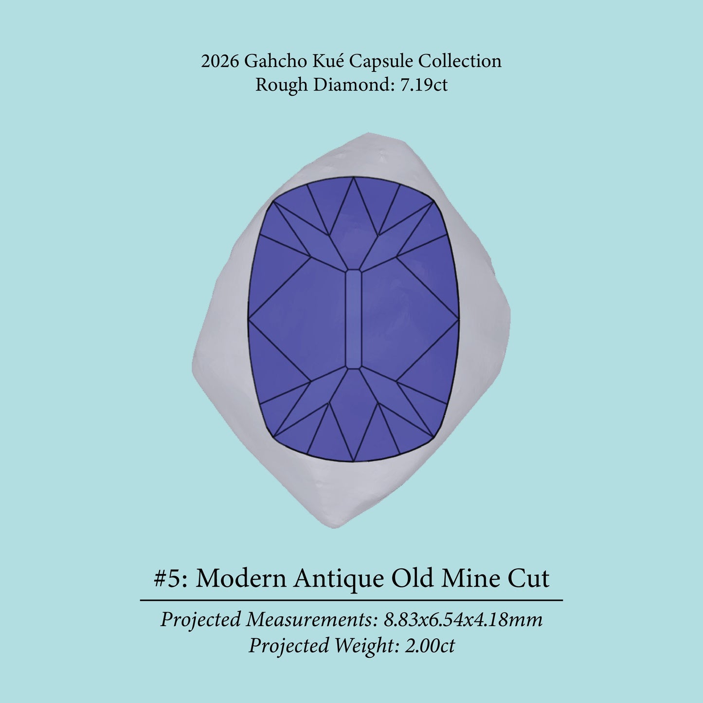 7.19ct VS1 C4 Pre-Cut Canadian Champagne Diamond 27945