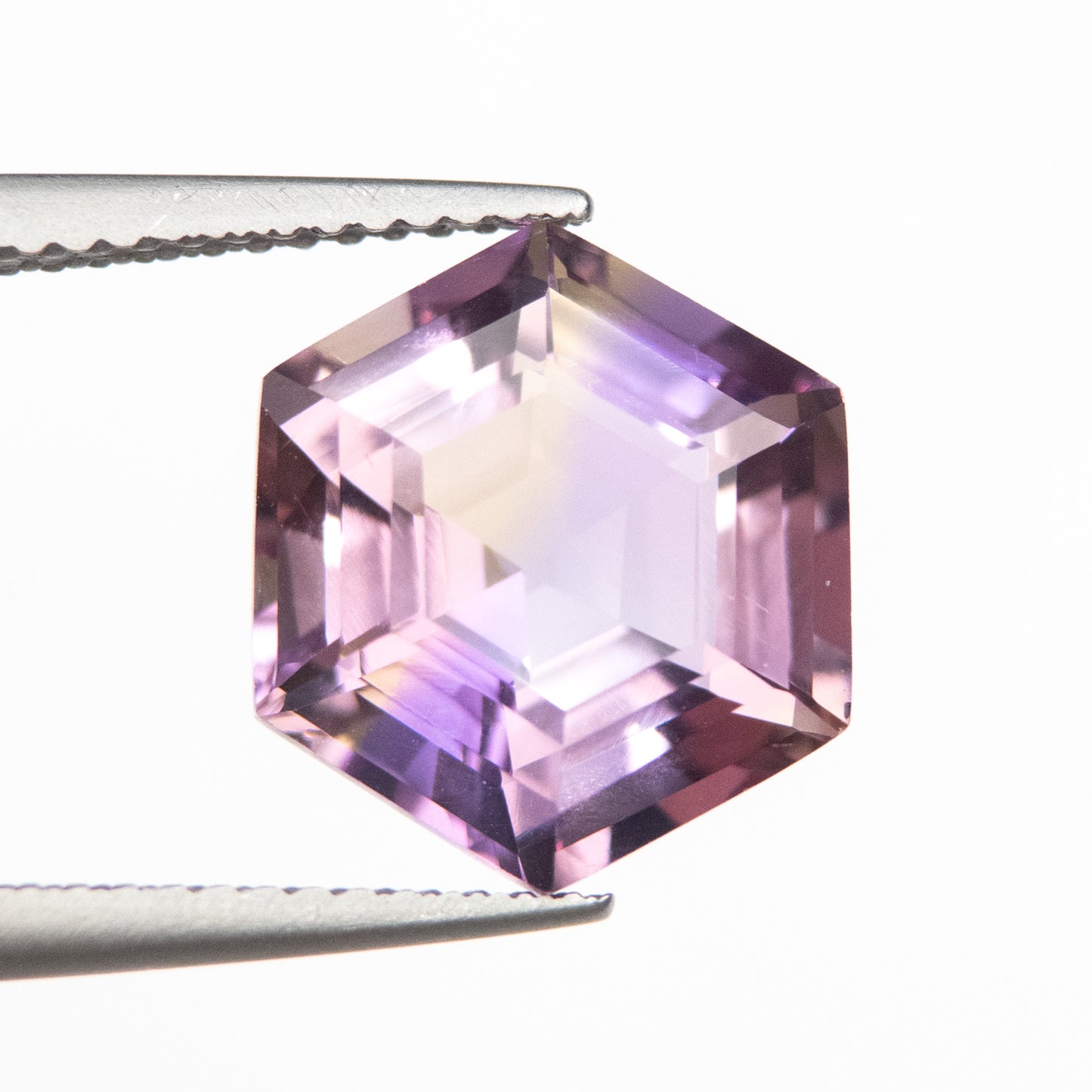 5.37ct 12.50x11.07x7.50mm Hexagon Step Cut Ametrine EGEM-04