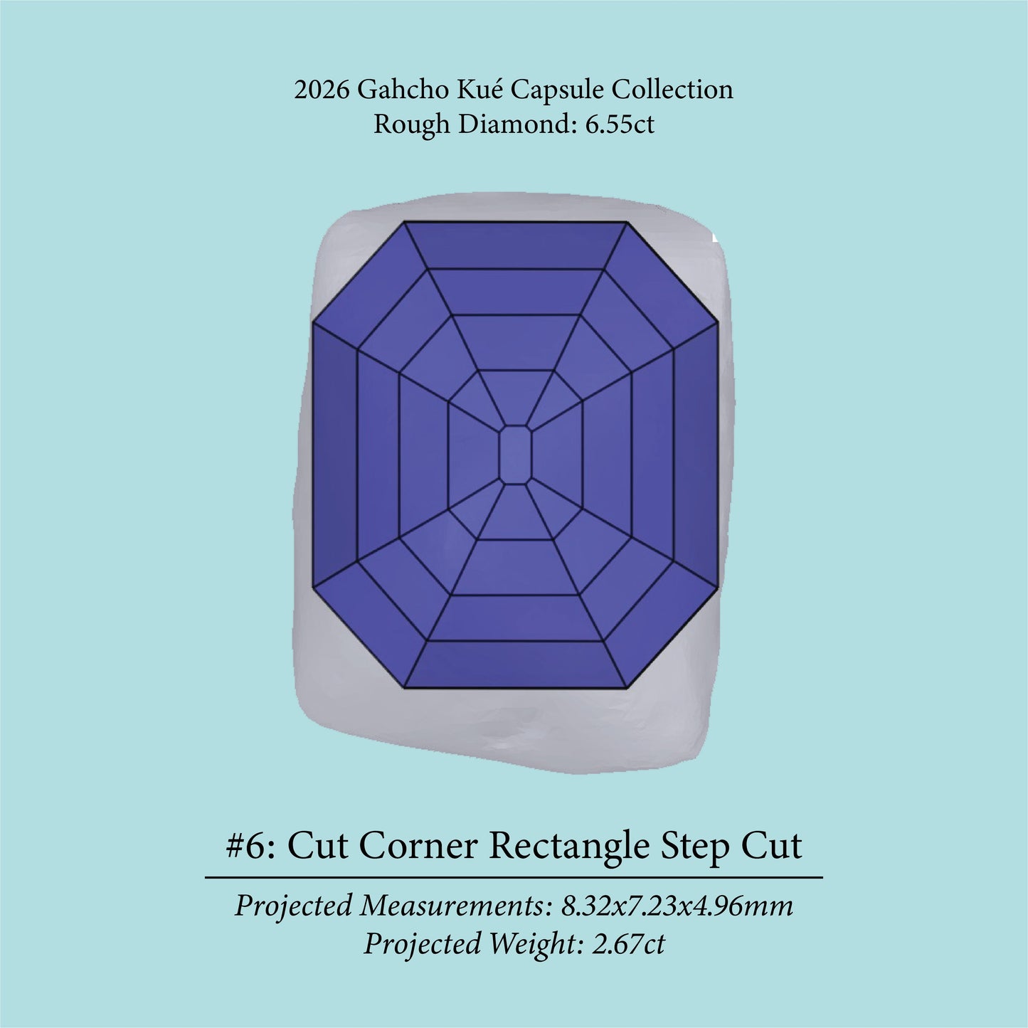 6.55ct Pre-Cut Canadian Champagne Diamond 27940