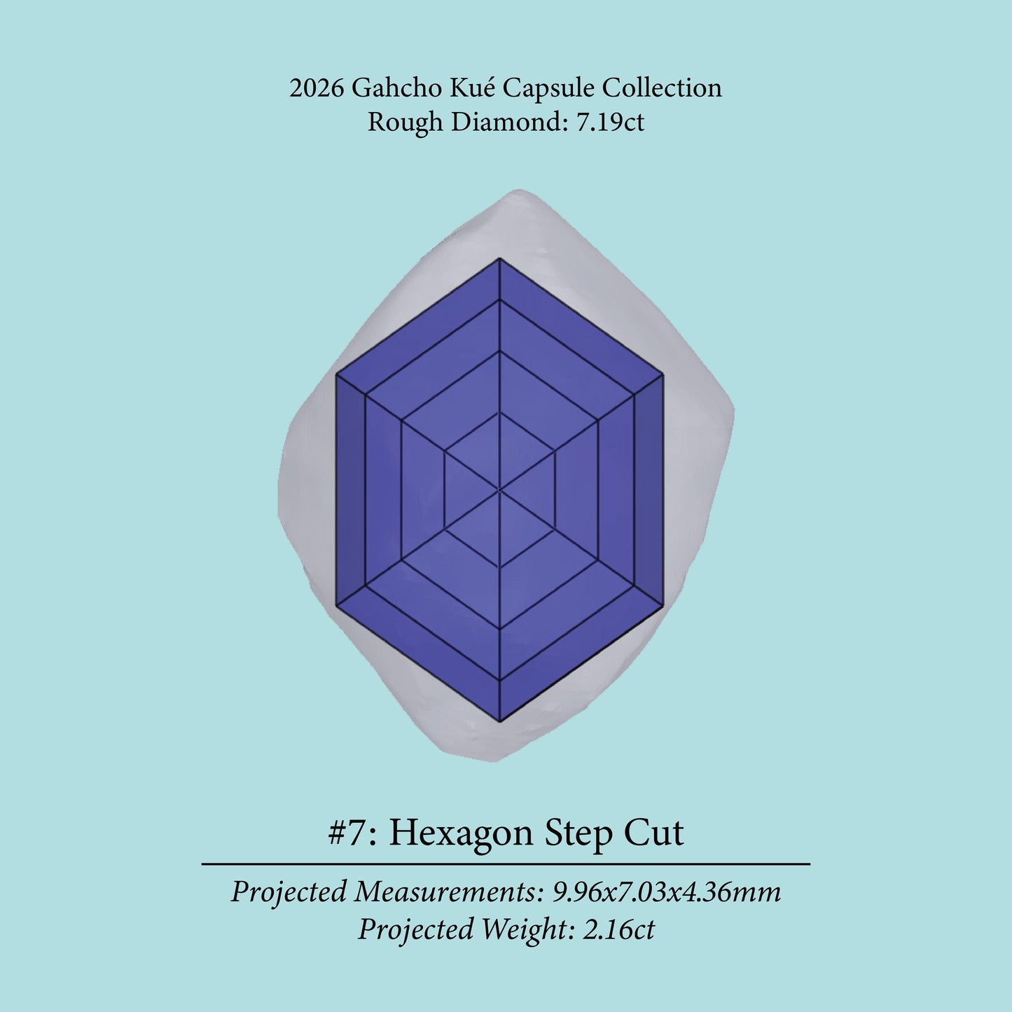 7.19ct VS1 C4 Pre-Cut Canadian Champagne Diamond 27945