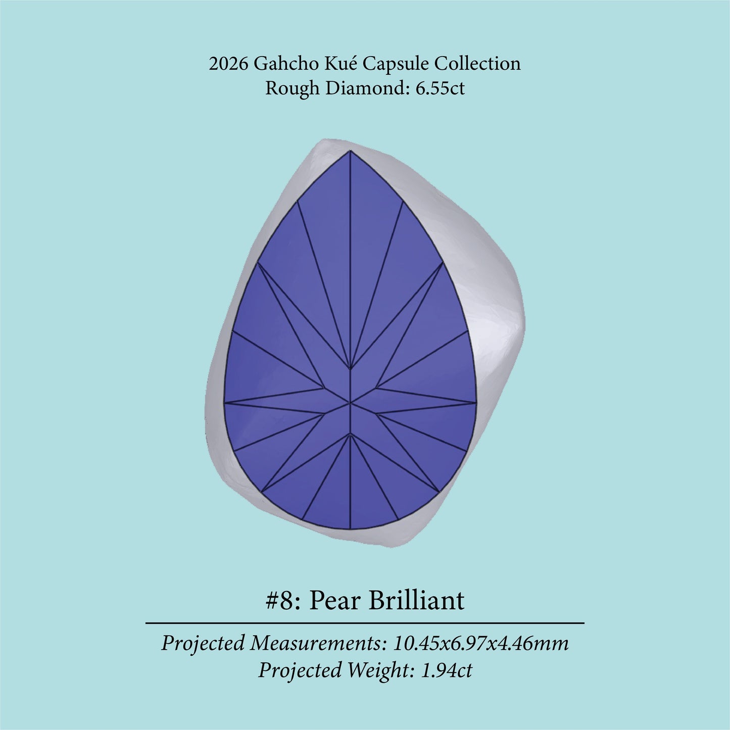 6.55ct Pre-Cut Canadian Champagne Diamond 27940