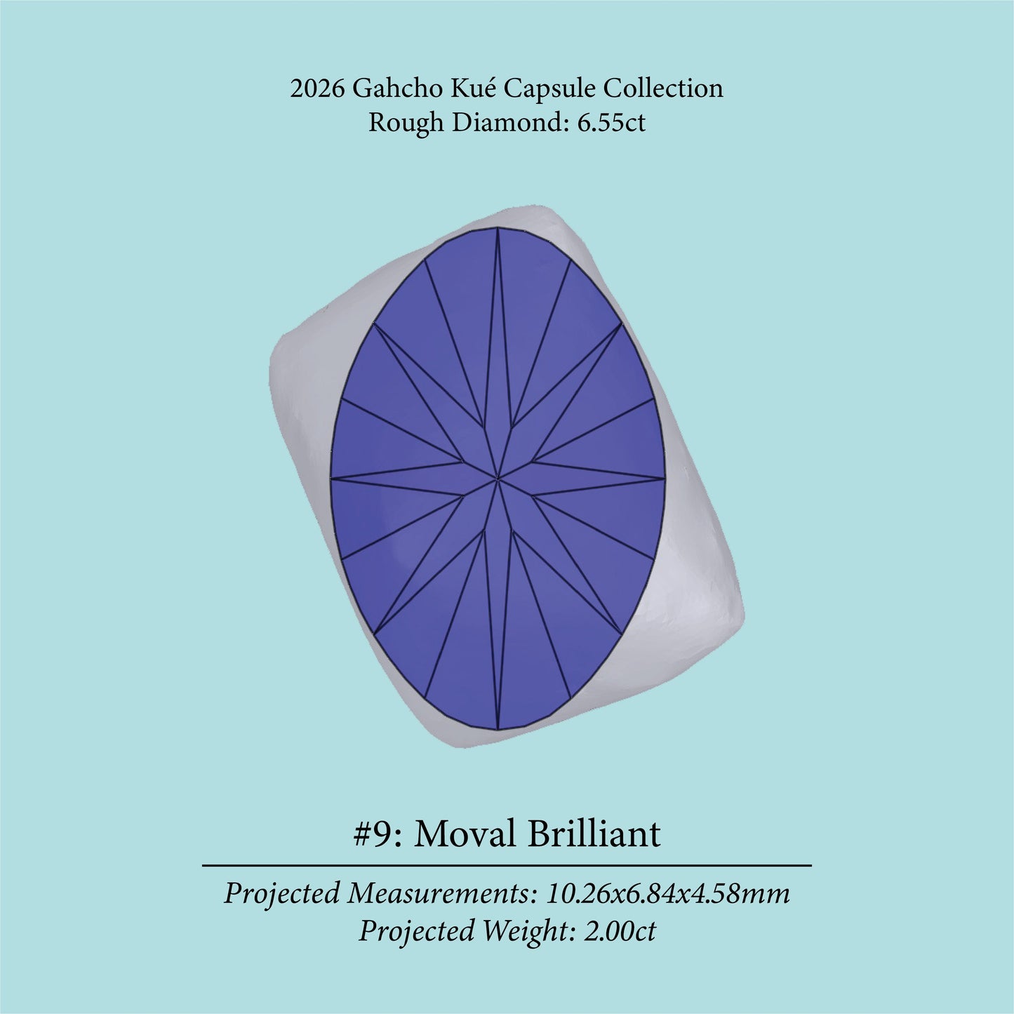 6.55ct Pre-Cut Canadian Champagne Diamond 27940