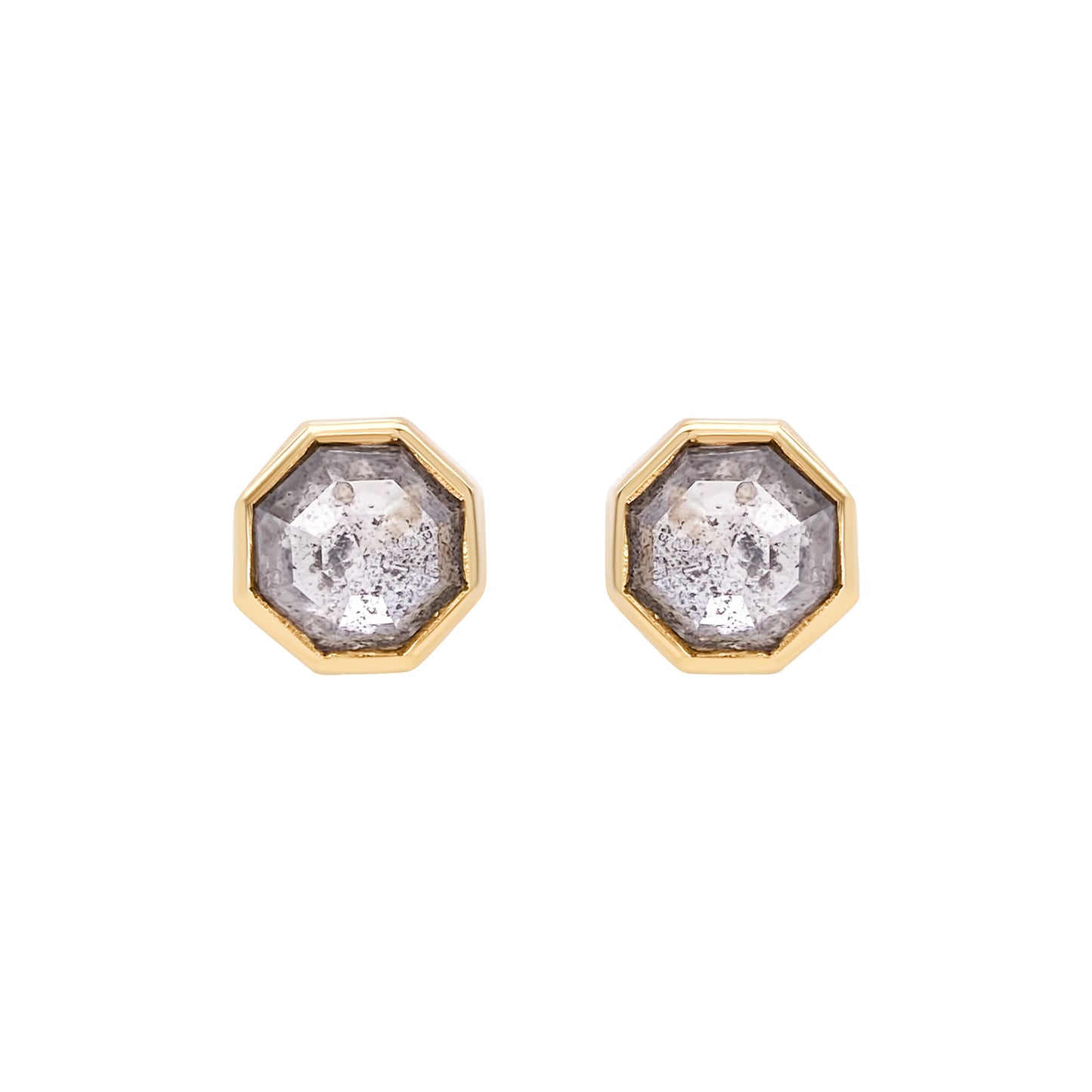 Octagon Diamond Earring