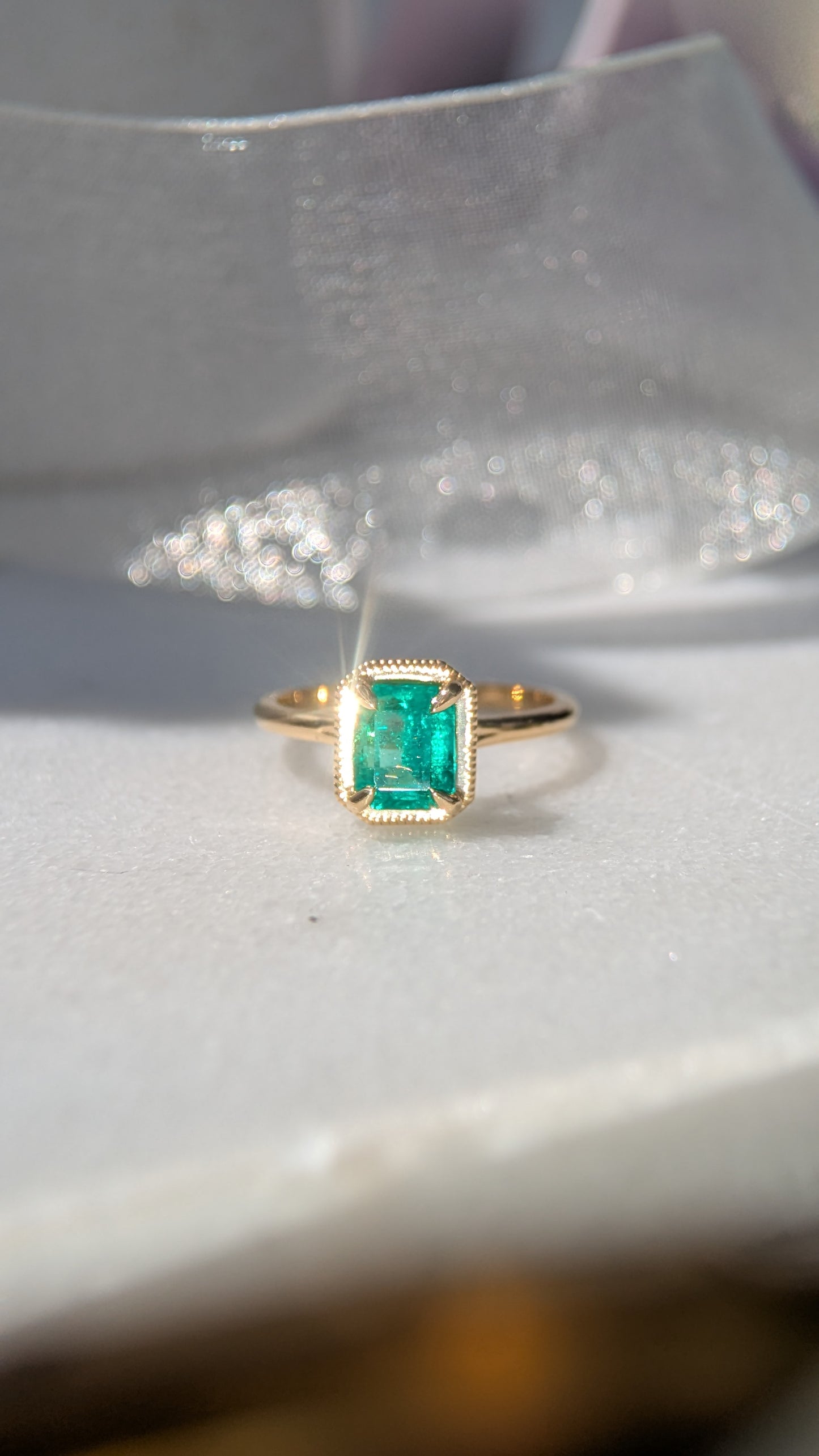 (Now available in the Sadie Ring) 1.32ct Natural Emerald Sadie Ring