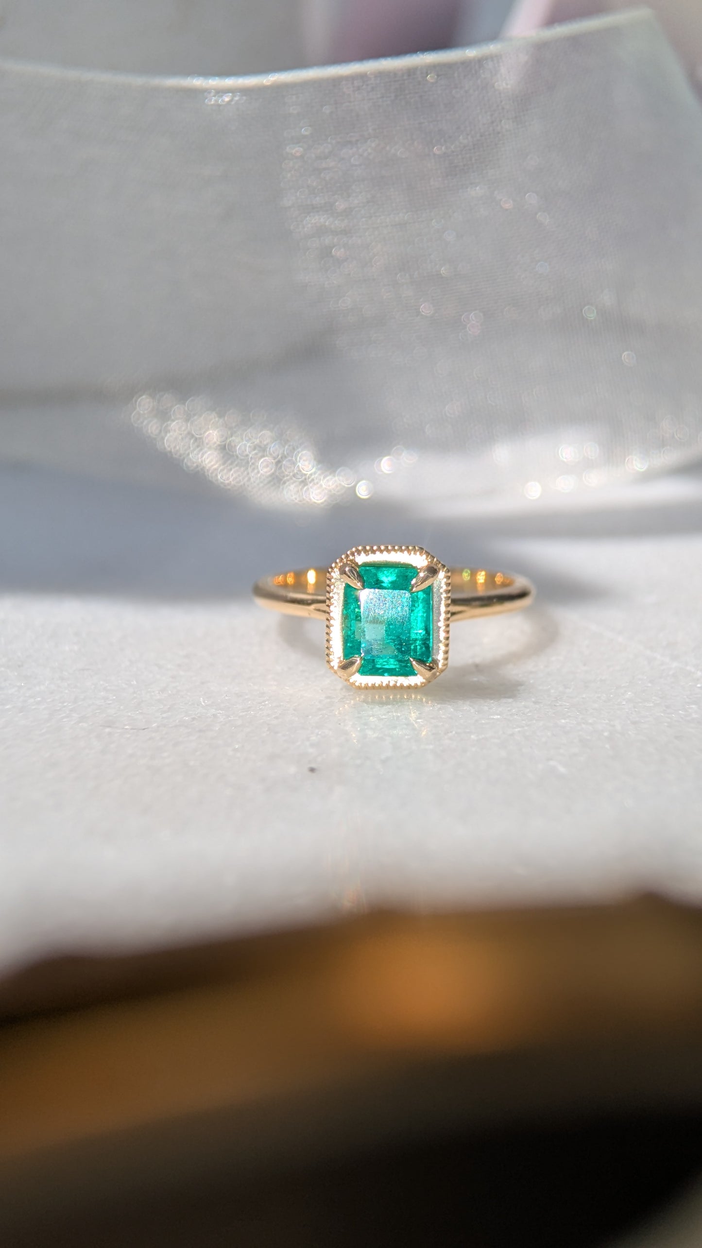 (Now available in the Sadie Ring) 1.32ct Natural Emerald Sadie Ring