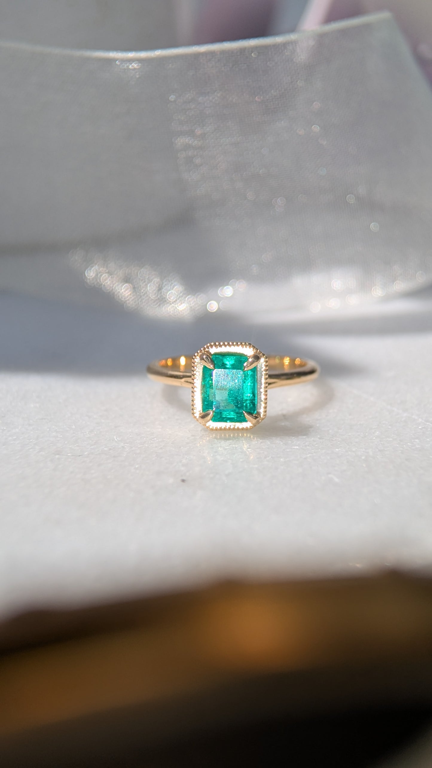 (Now available in the Sadie Ring) 1.32ct Natural Emerald Sadie Ring