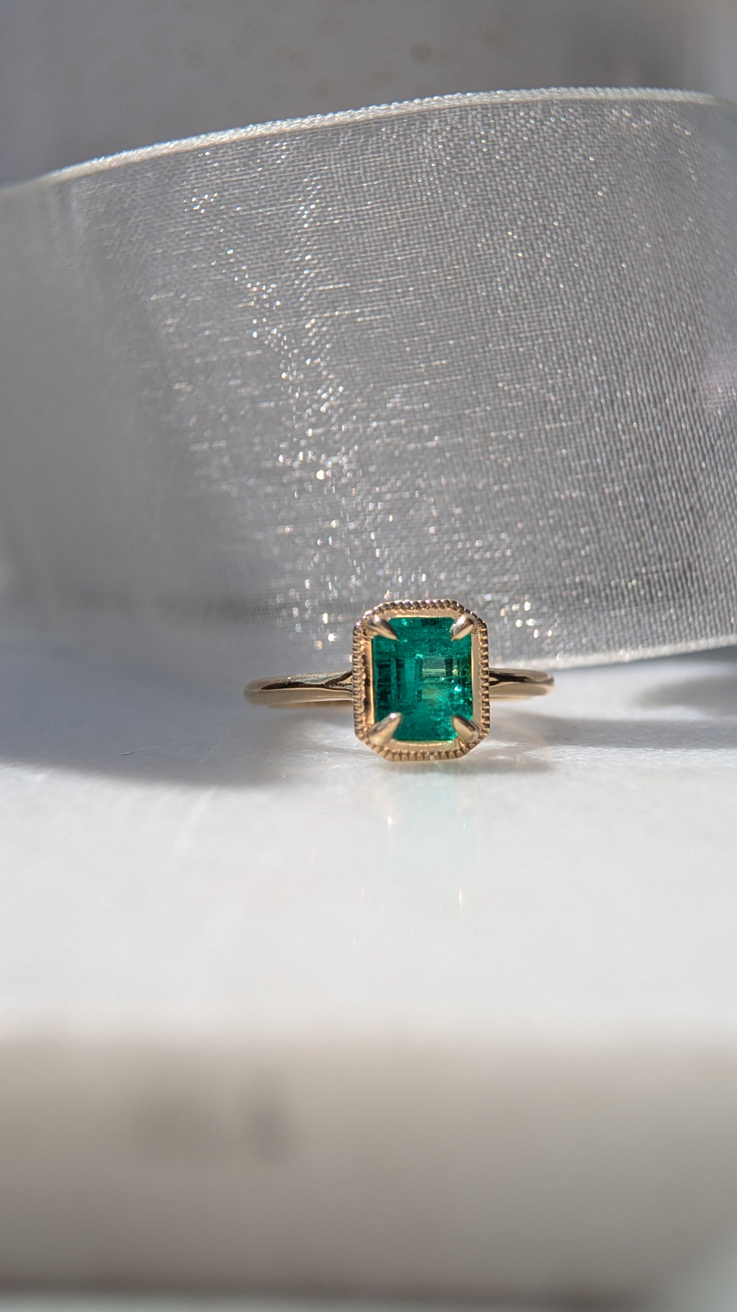 (Now available in the Sadie Ring) 1.32ct Natural Emerald Sadie Ring