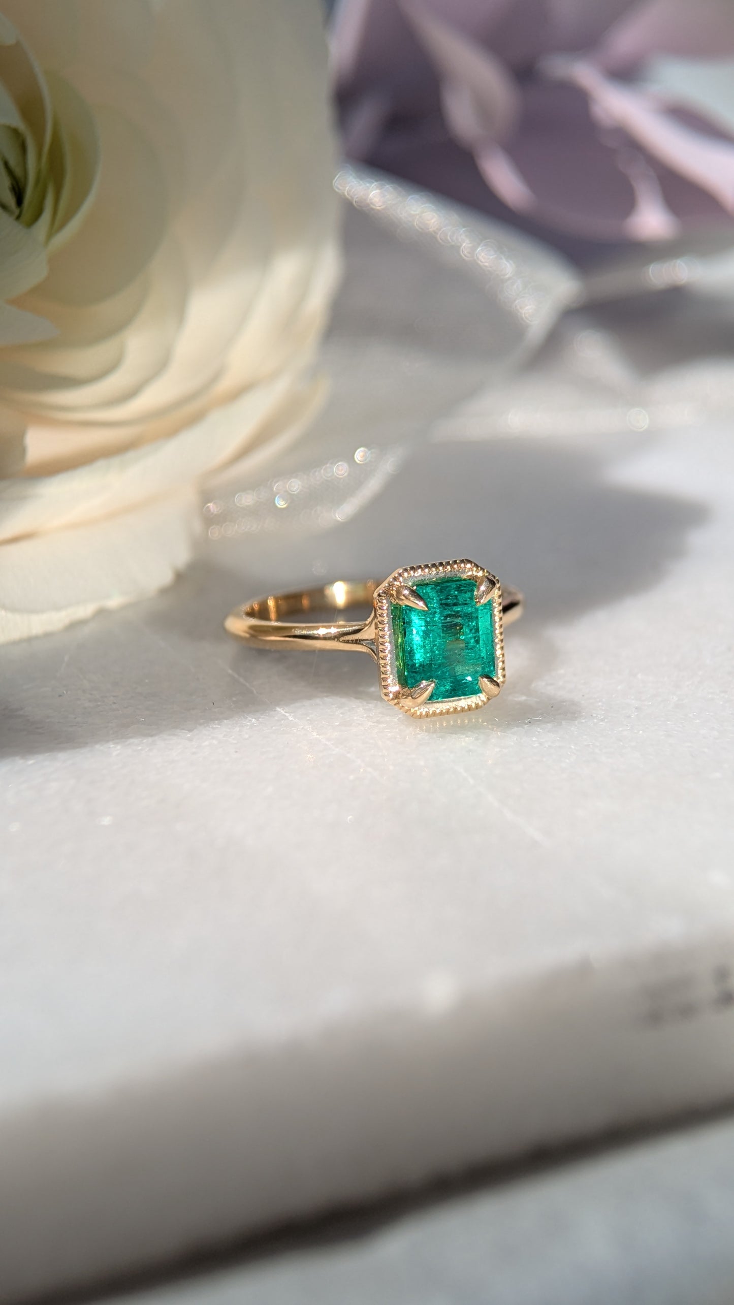 (Now available in the Sadie Ring) 1.32ct Natural Emerald Sadie Ring