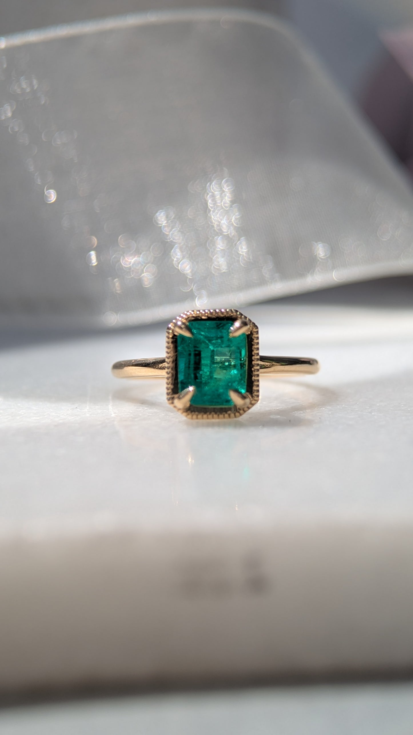 (Now available in the Sadie Ring) 1.32ct Natural Emerald Sadie Ring