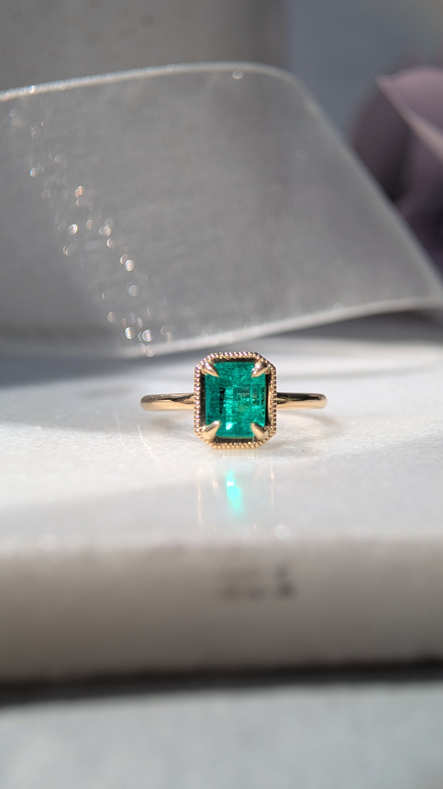 (Now available in the Sadie Ring) 1.32ct Natural Emerald Sadie Ring