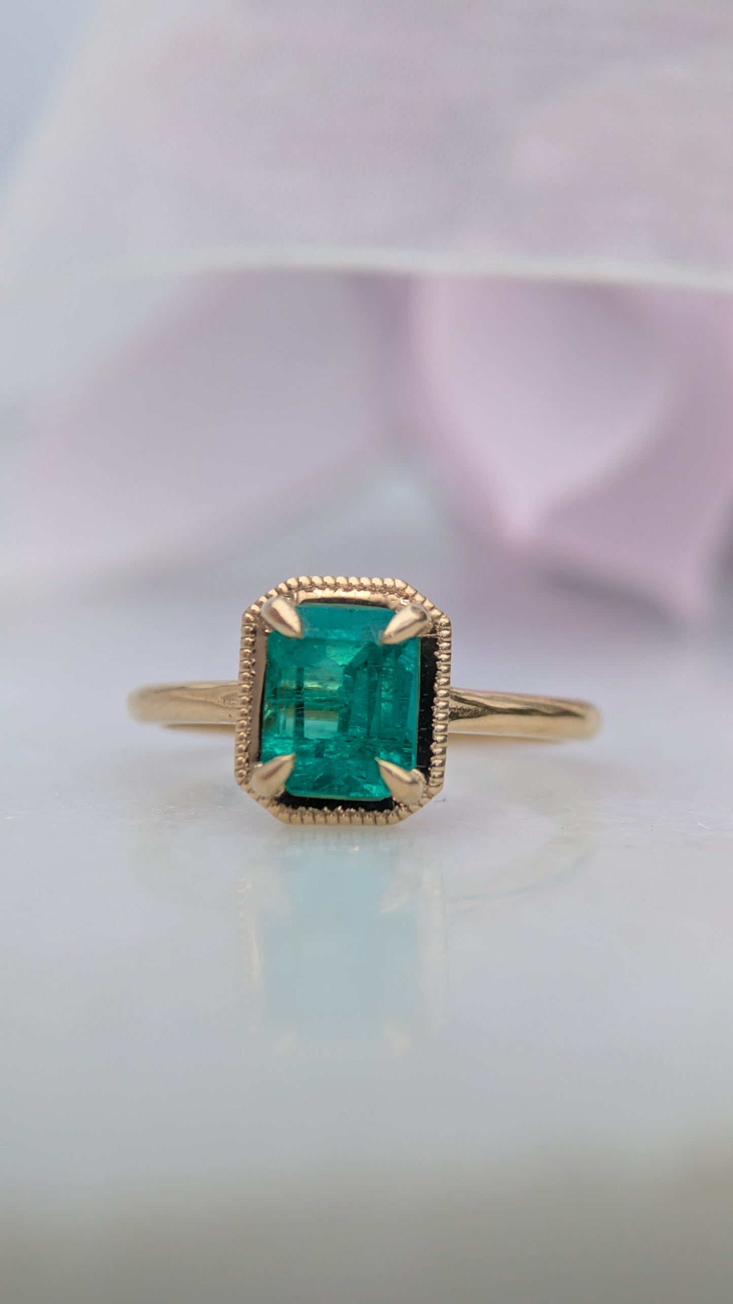 (Now available in the Sadie Ring) 1.32ct Natural Emerald Sadie Ring