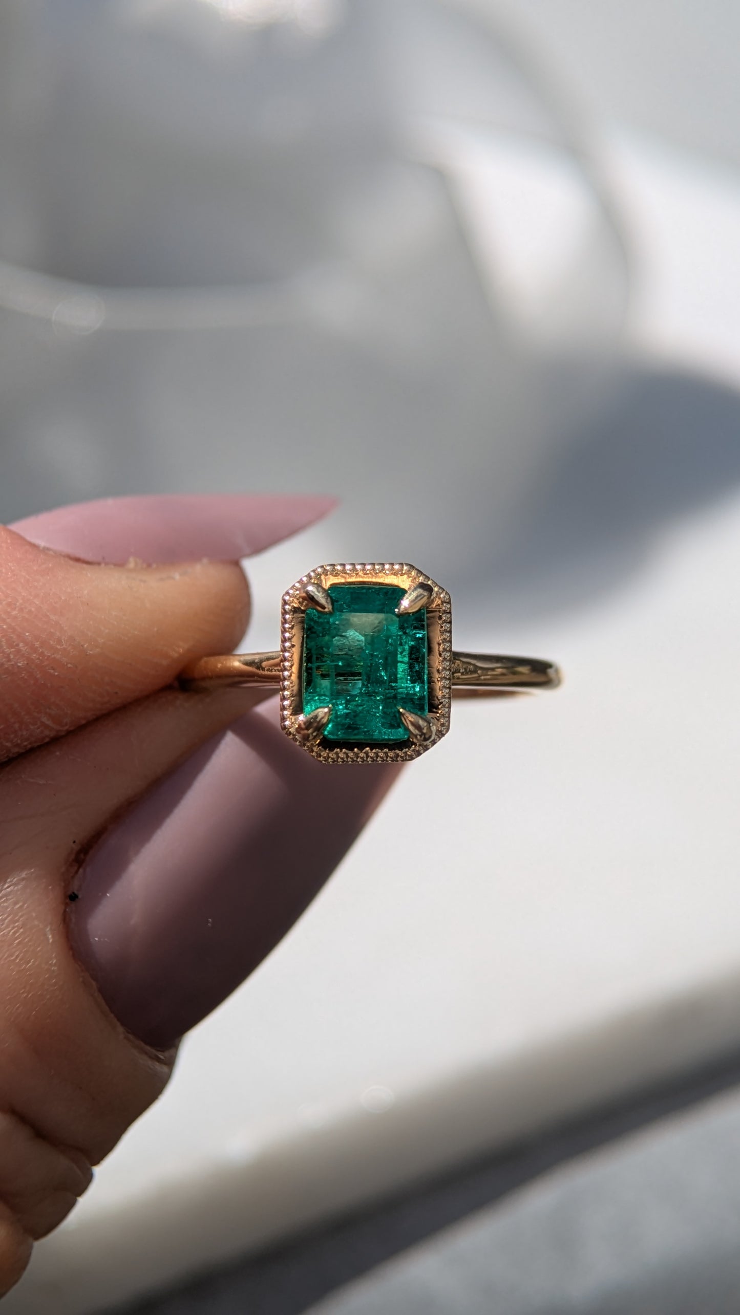 (Now available in the Sadie Ring) 1.32ct Natural Emerald Sadie Ring