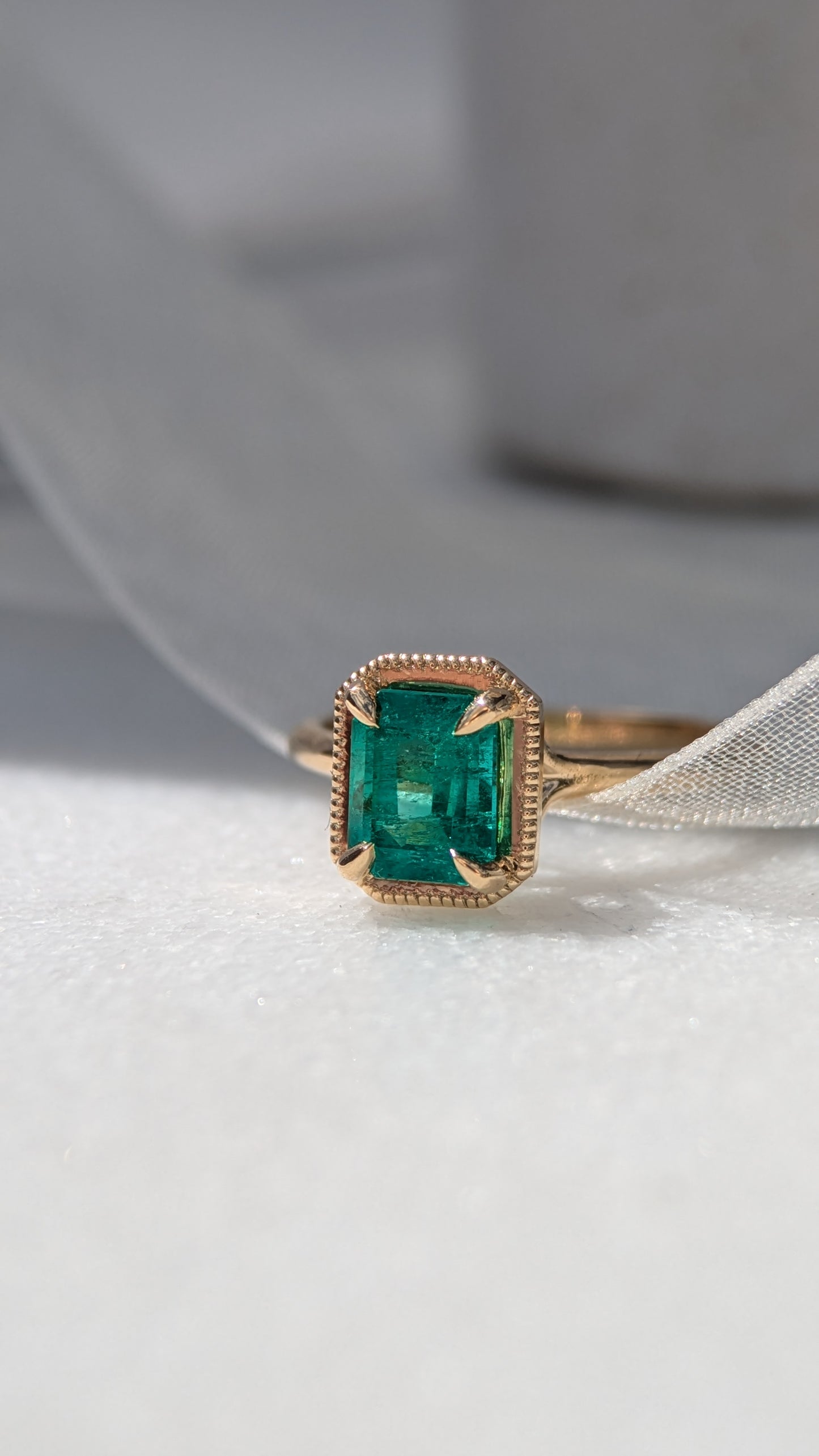 (Now available in the Sadie Ring) 1.32ct Natural Emerald Sadie Ring