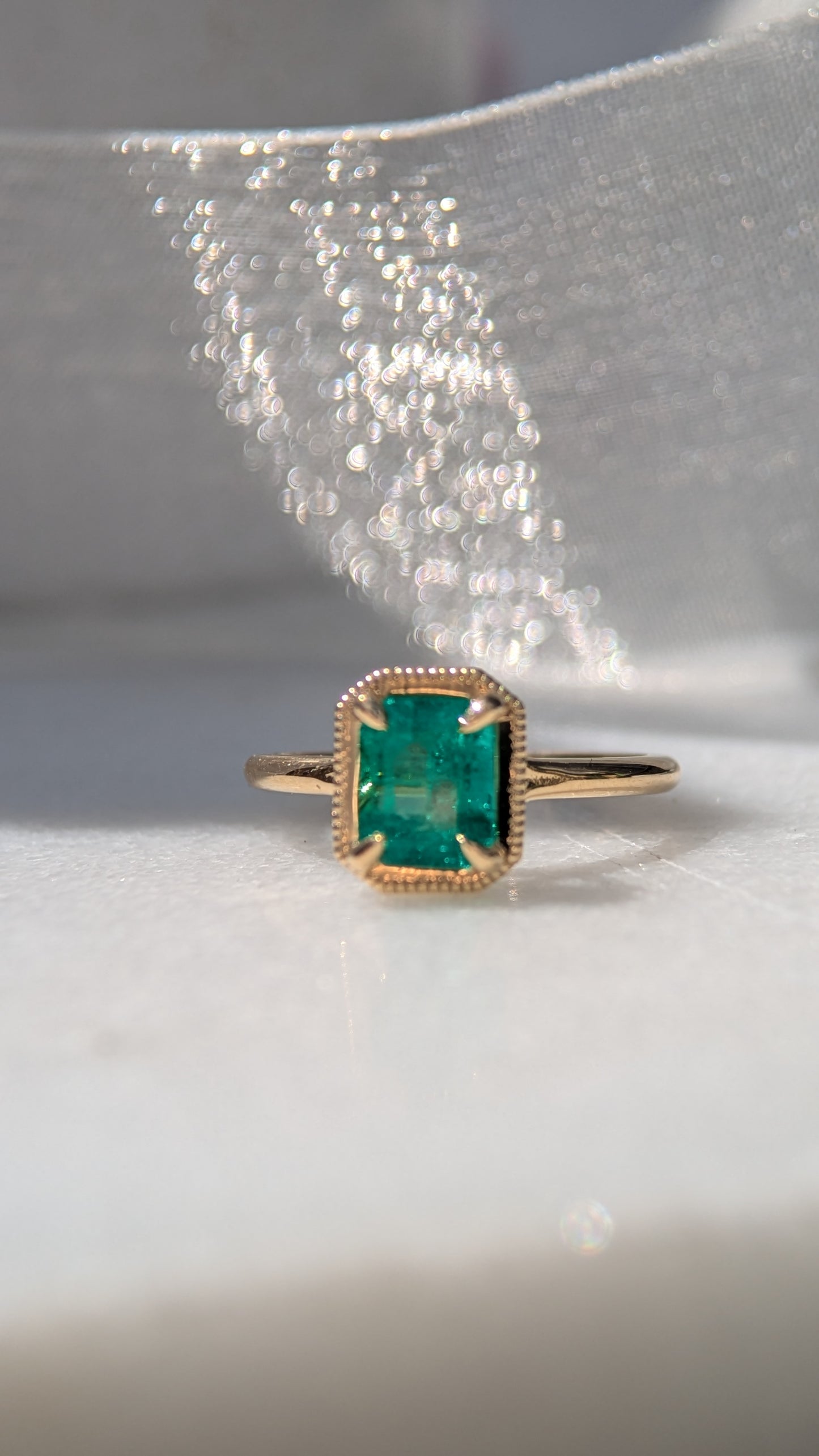 (Now available in the Sadie Ring) 1.32ct Natural Emerald Sadie Ring