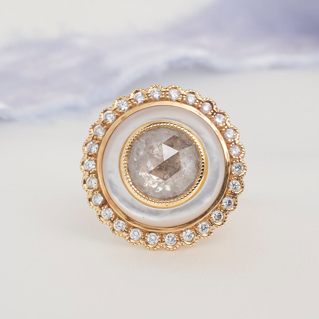 Cosima Mother of Pearl Diamond Ring