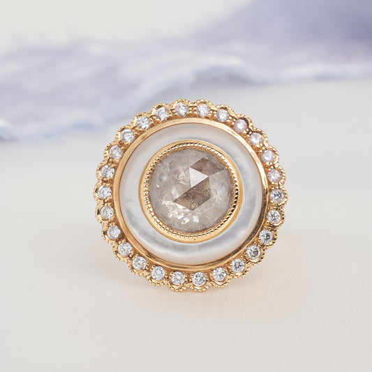 Cosima Mother of Pearl Diamond Ring