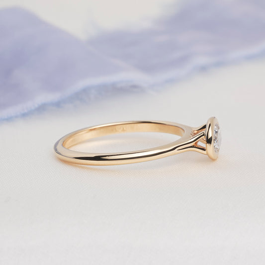 Canadian Oval Rosecut Diamond Fitzgerald Ring