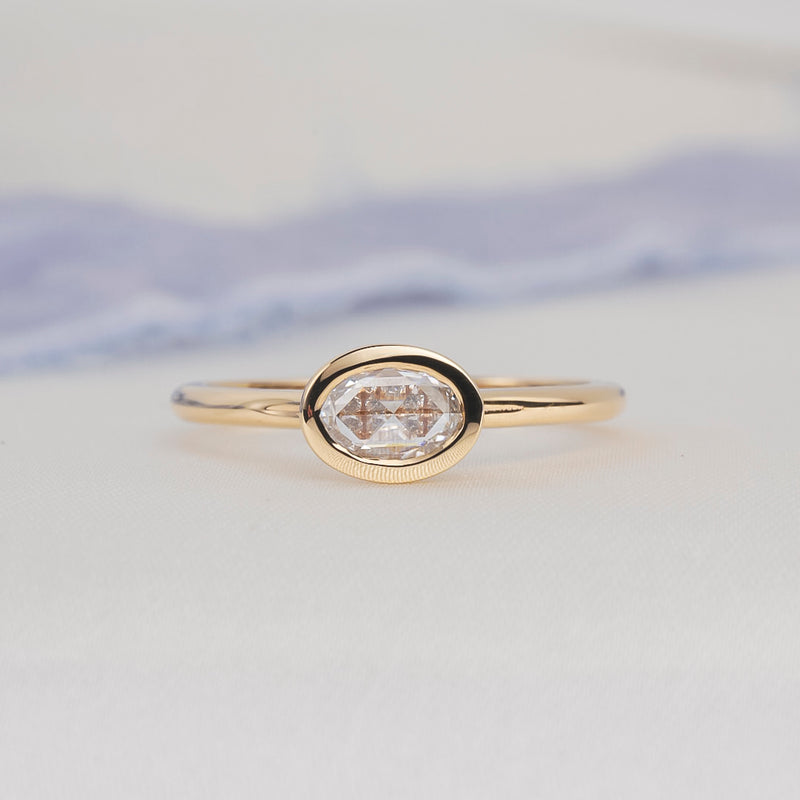 Canadian Oval Rosecut Diamond Fitzgerald Ring