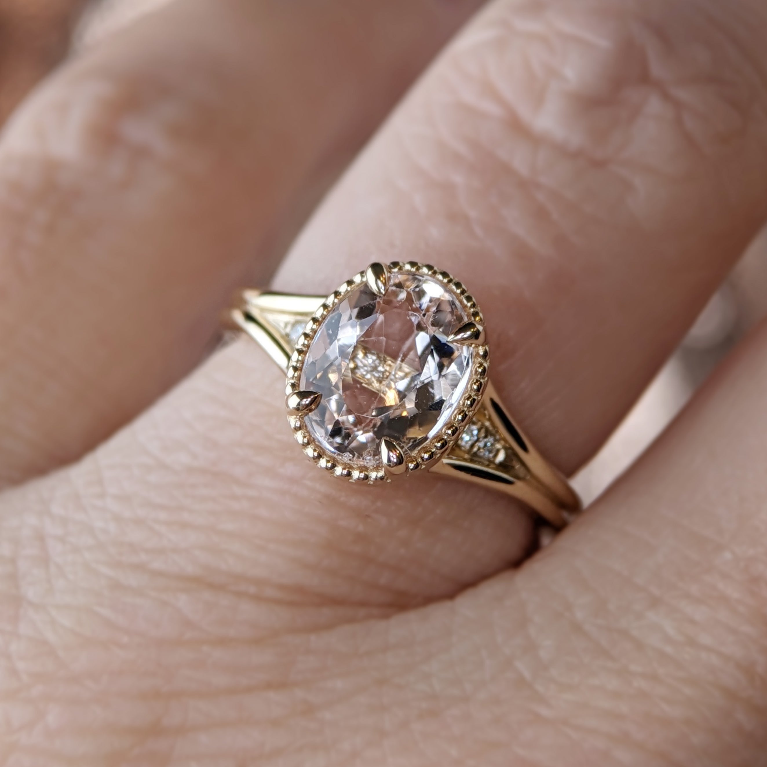 0.42 Carat Diamond Heirloom Petite Milgrain Engagement Ring | Recently  Purch… | Milgrain engagement ring, Pink morganite engagement ring,  Beautiful engagement rings