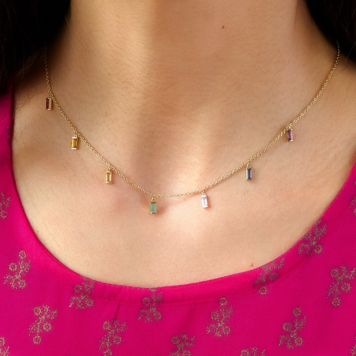 Rainbow Gem Necklace