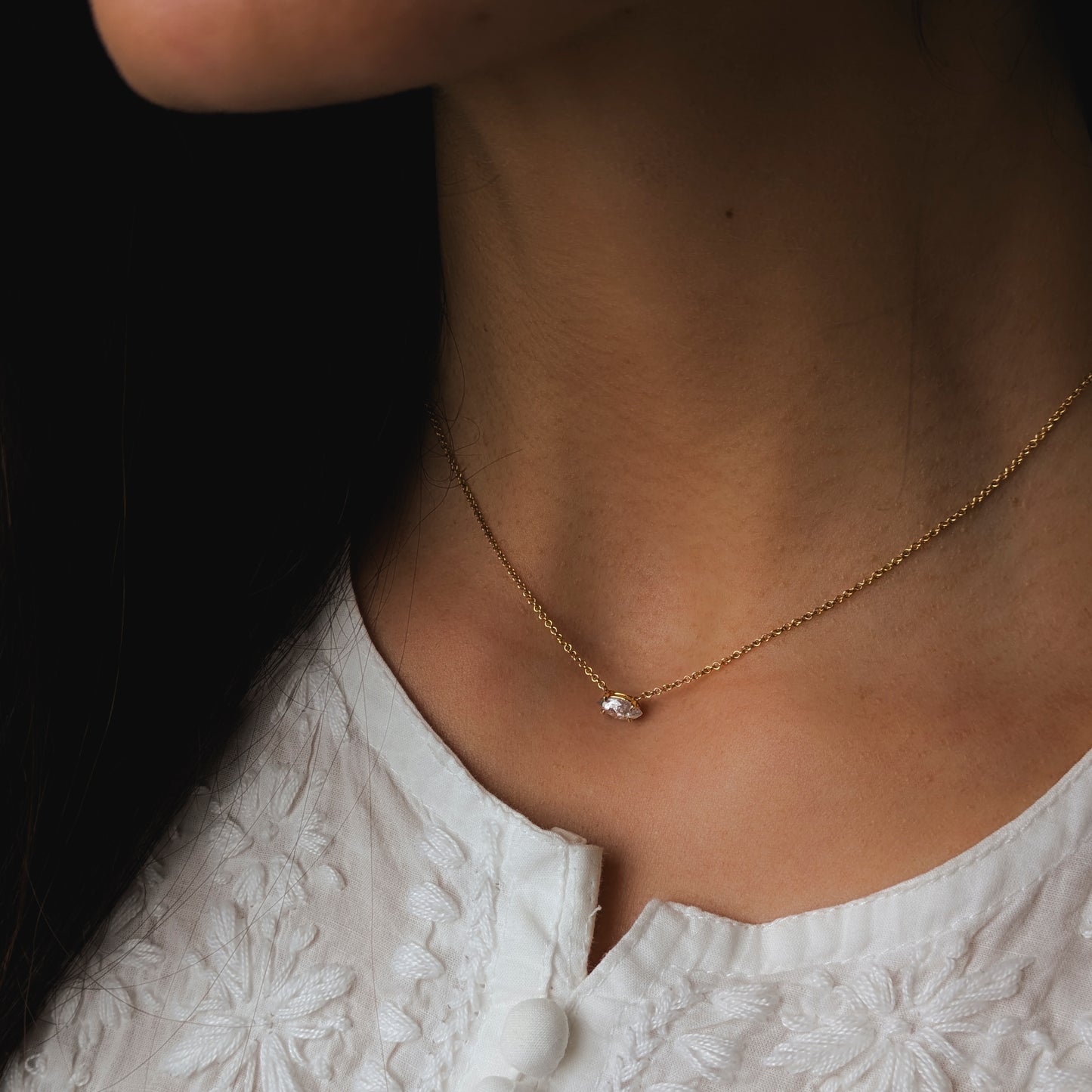 Glass Slipper Diamond Necklace