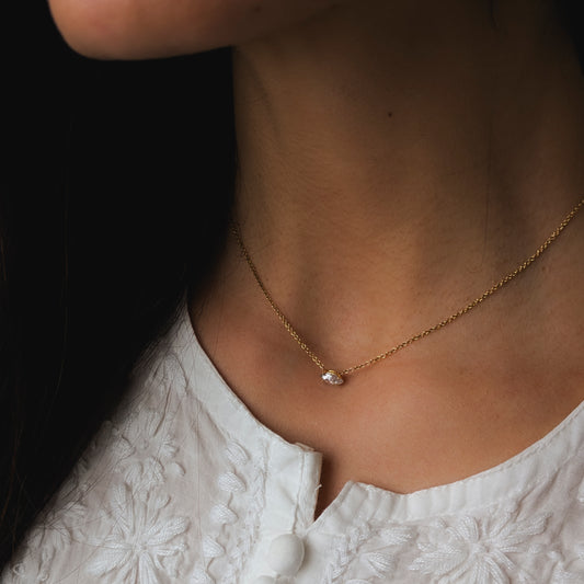 Glass Slipper Diamond Necklace