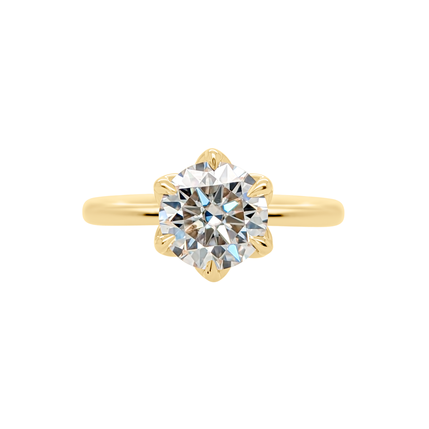 Tulip 6 Prong Round Setting