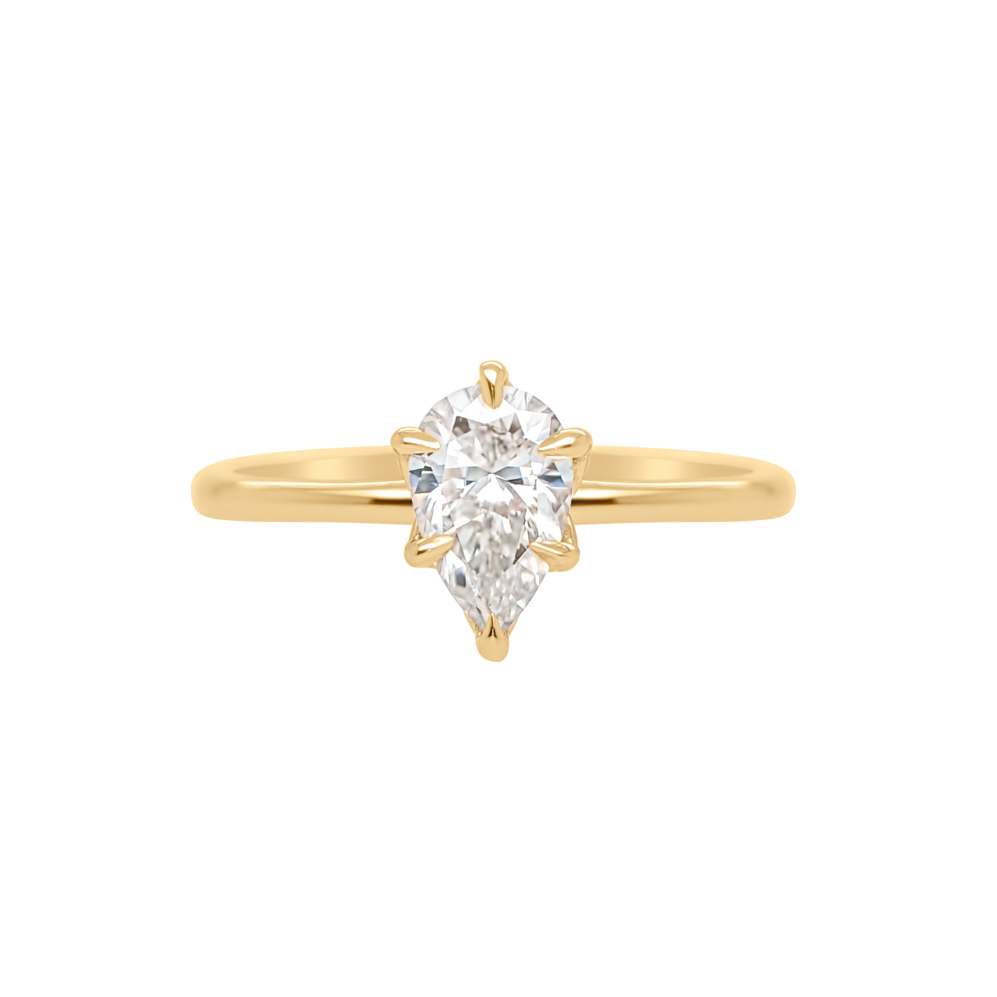 Tulip 6 Prong Pear Setting