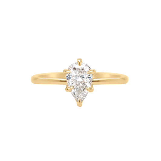 Tulip 6 Prong Pear Setting