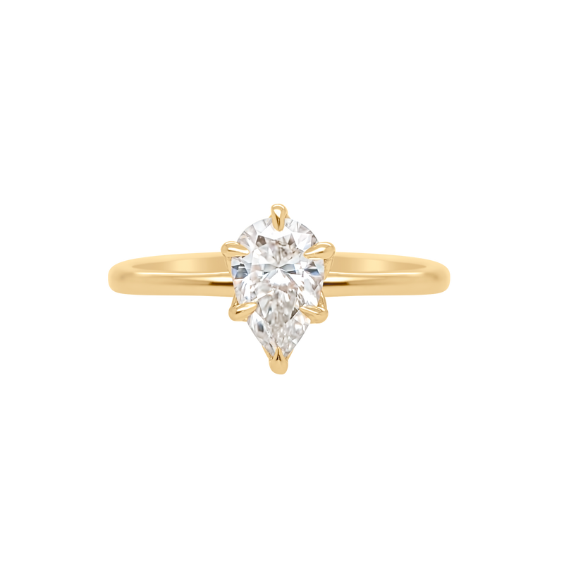 Tulip Pear Setting – Build Your Own Ring