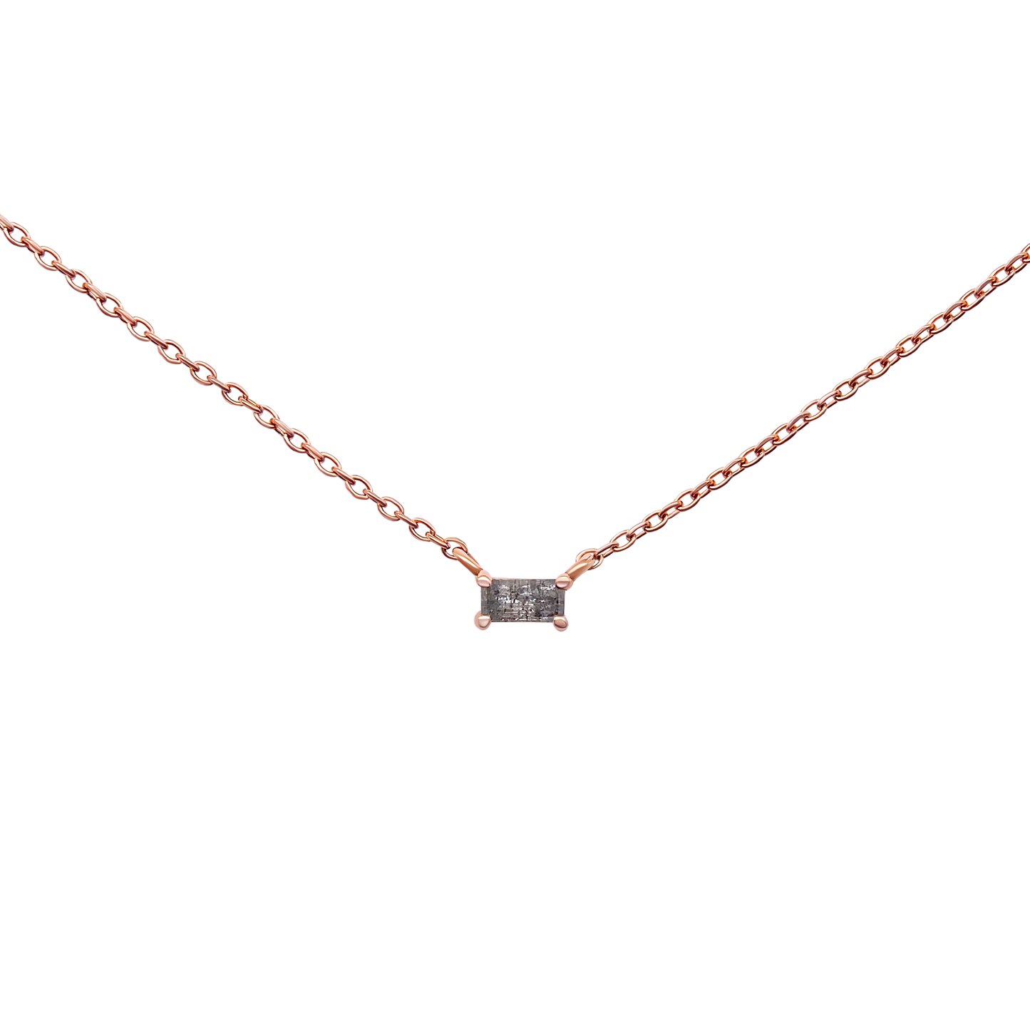 Feyre Baguette Diamond Necklace