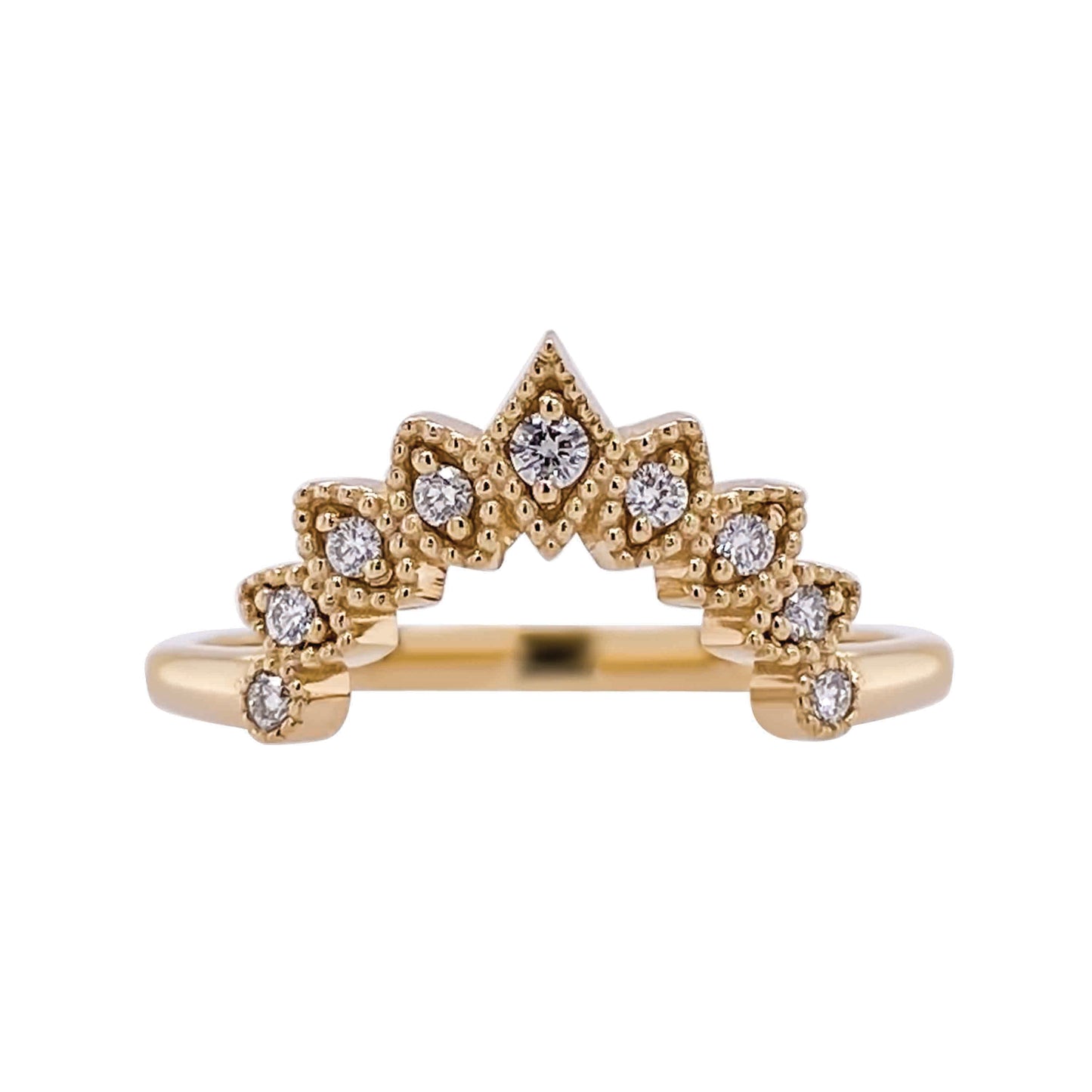 alessandra crown milgrain diamond band emily gill